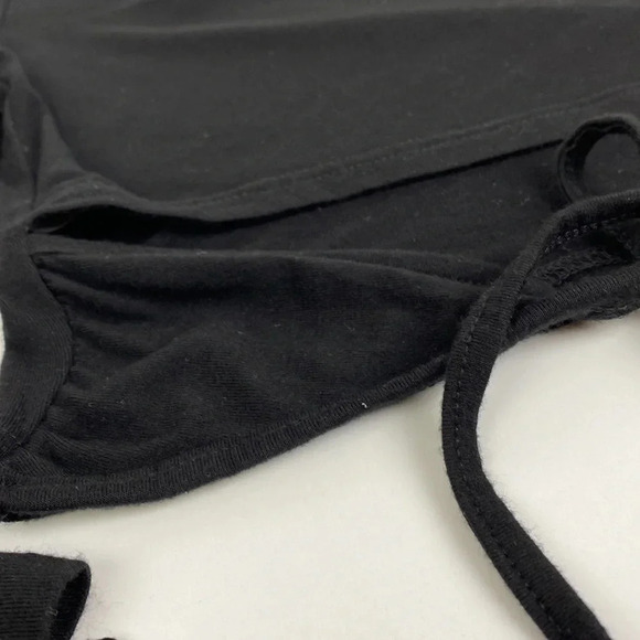 3/$15 Basic casual tie back long sleeve round neck scoop crop neck top small - Picture 9 of 13